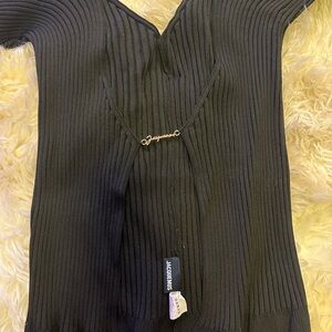 Jacquemus Black Ribbed Knit Top